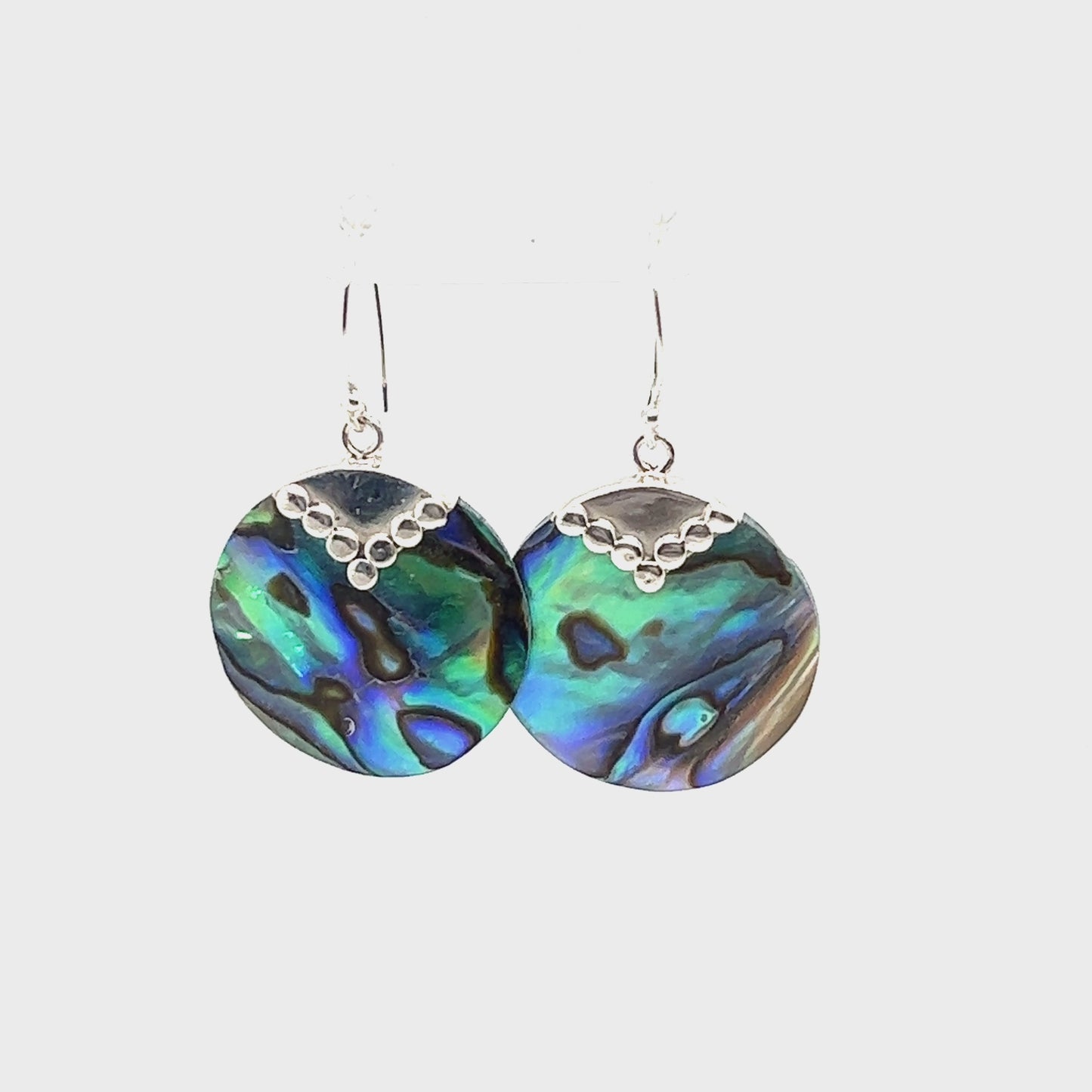 
                  
                    Load and play video in Gallery viewer, Abstract Abalone Earrings
                  
                