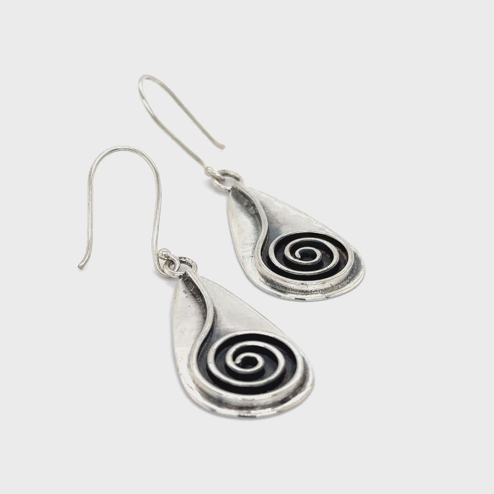 
                  
                    Load and play video in Gallery viewer, Statement Teardrop Spiral Earrings
                  
                