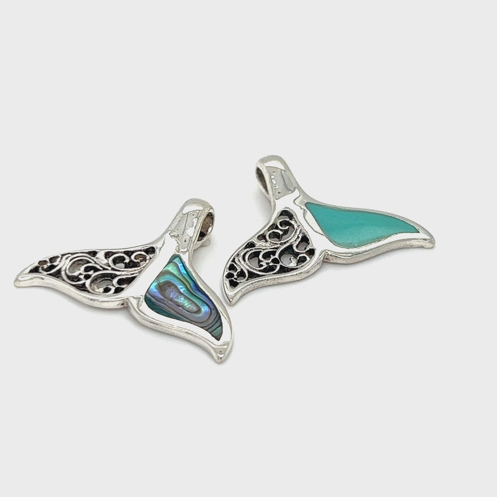 
                  
                    Load and play video in Gallery viewer, Half Filigree Whale Tail Pendant
                  
                