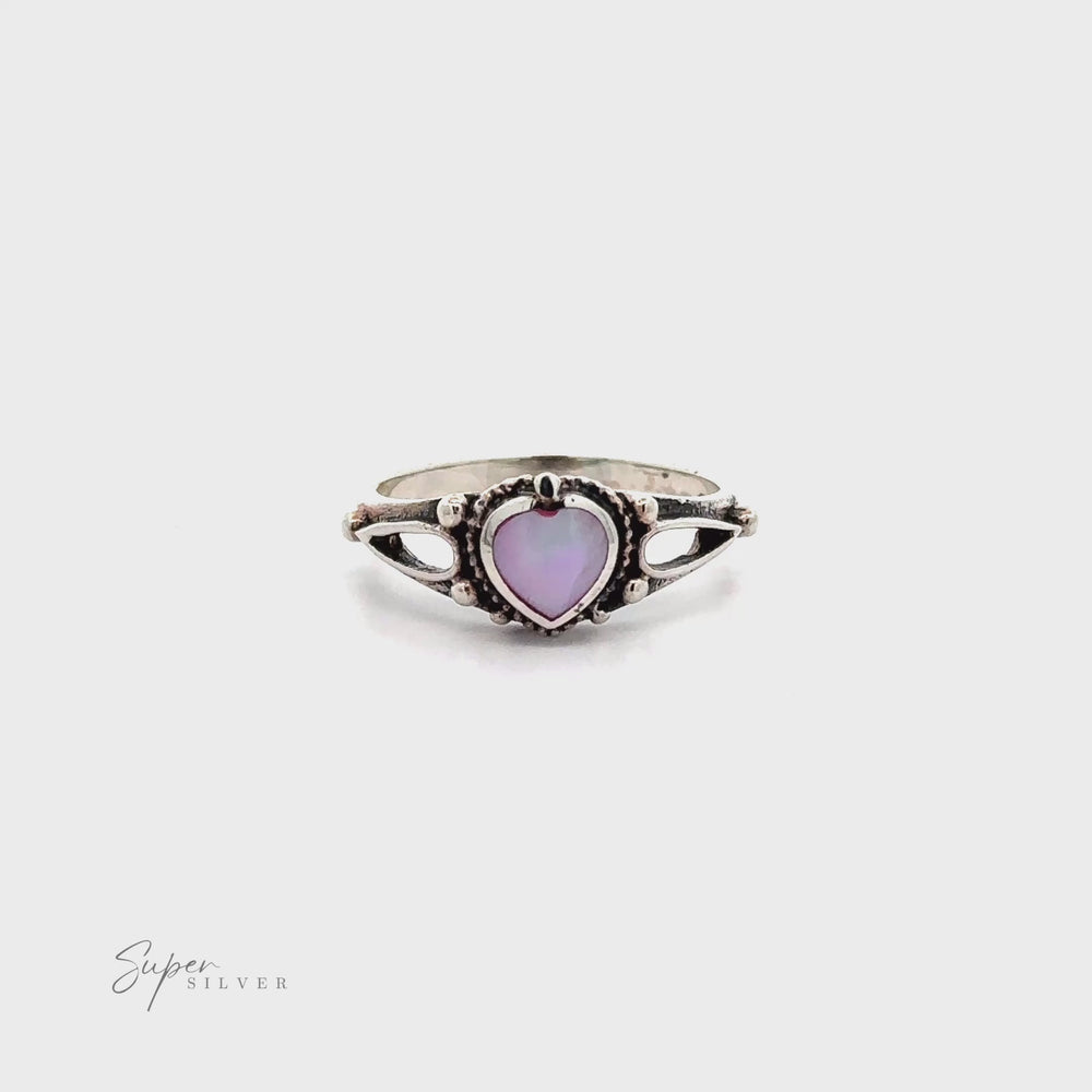 
                  
                    Load and play video in Gallery viewer, Inlaid Stone Heart Ring
                  
                