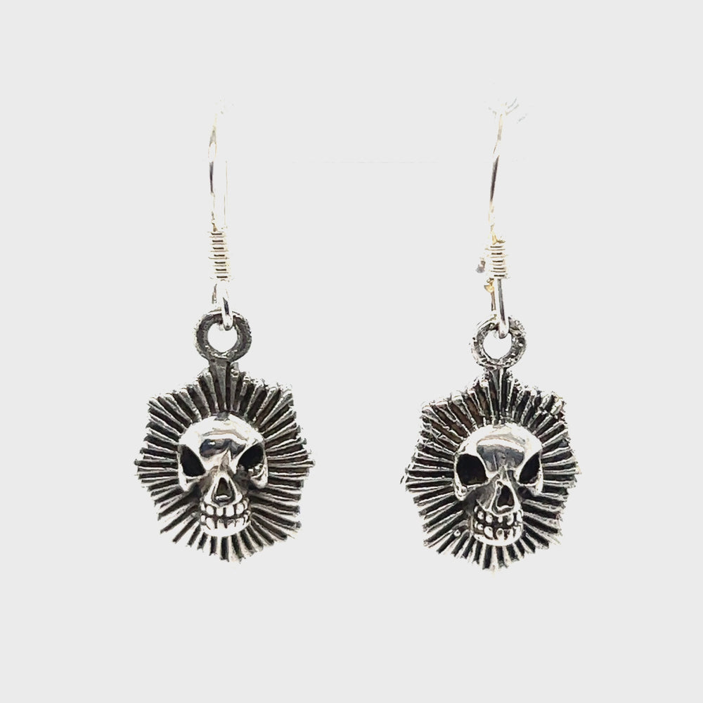
                  
                    Load and play video in Gallery viewer, Radiant Skull Earrings
                  
                