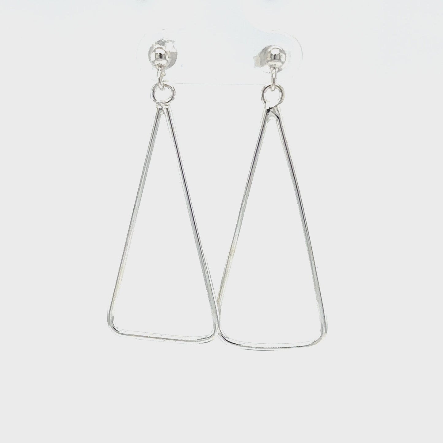 
                  
                    Load and play video in Gallery viewer, Wire Triangle Earrings
                  
                