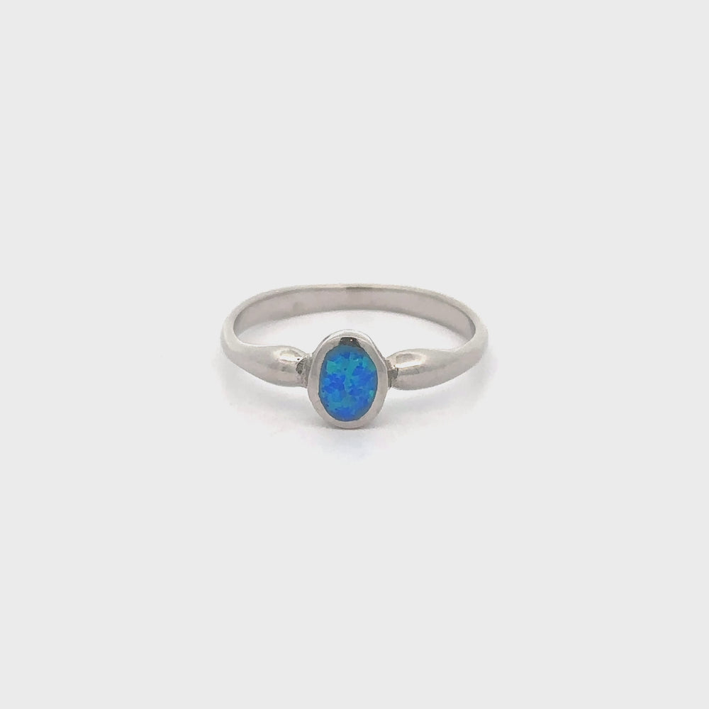 
                  
                    Load and play video in Gallery viewer, Petite Blue Lab Opal Ring
                  
                