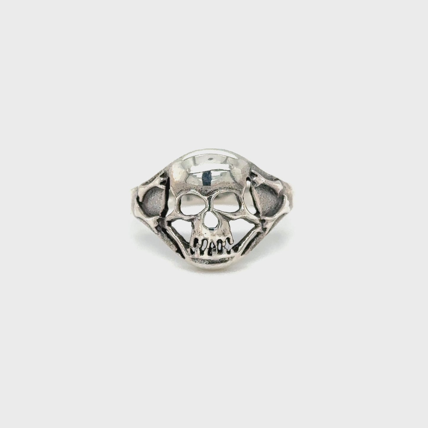 
                  
                    Load and play video in Gallery viewer, Smaller Skull Ring
                  
                