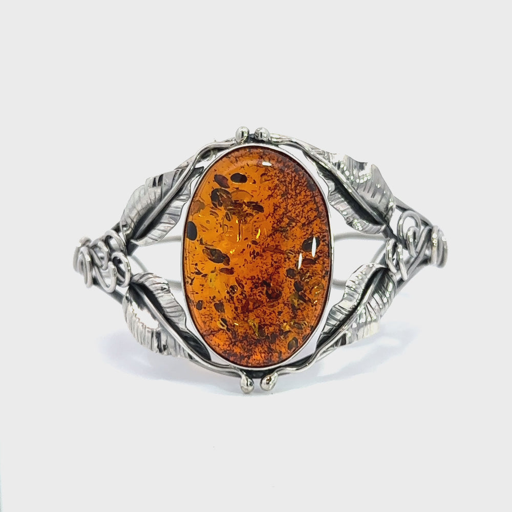 
                  
                    Load and play video in Gallery viewer, Exquisite Amber Floral Cuff
                  
                