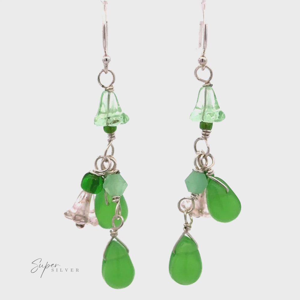 
                  
                    Load and play video in Gallery viewer, Playful Green Dangle Earrings
                  
                