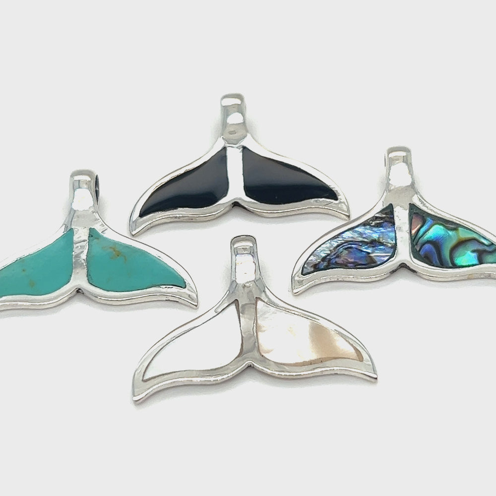 
                  
                    Load and play video in Gallery viewer, Inlay Whale Tail Pendants
                  
                