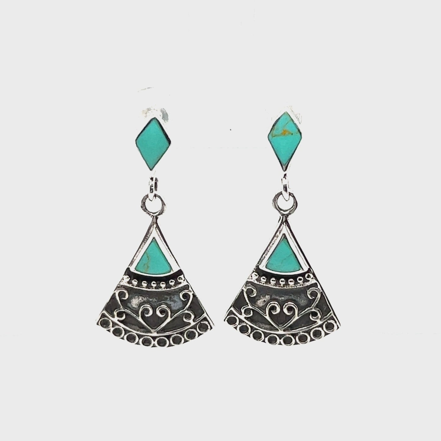 
                  
                    Load and play video in Gallery viewer, Bohemian Style Filigree Earrings with Inlay Stones
                  
                