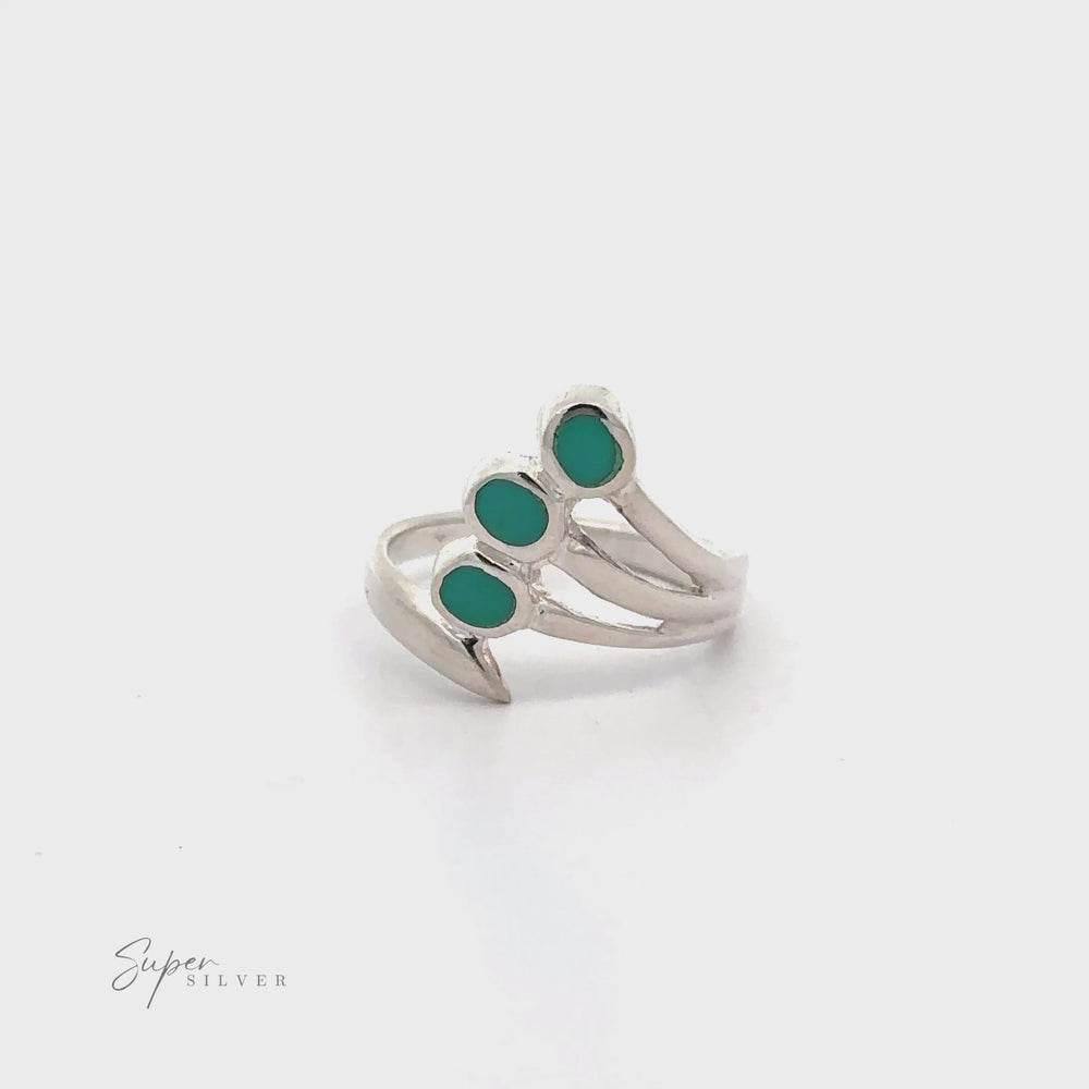 
                  
                    Load and play video in Gallery viewer, Fanned Inlay Turquoise Ring
                  
                