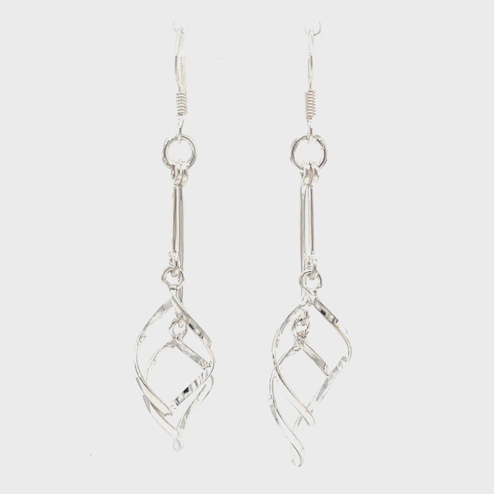 
                  
                    Load and play video in Gallery viewer, Delicate Twisted Freeform Earrings
                  
                