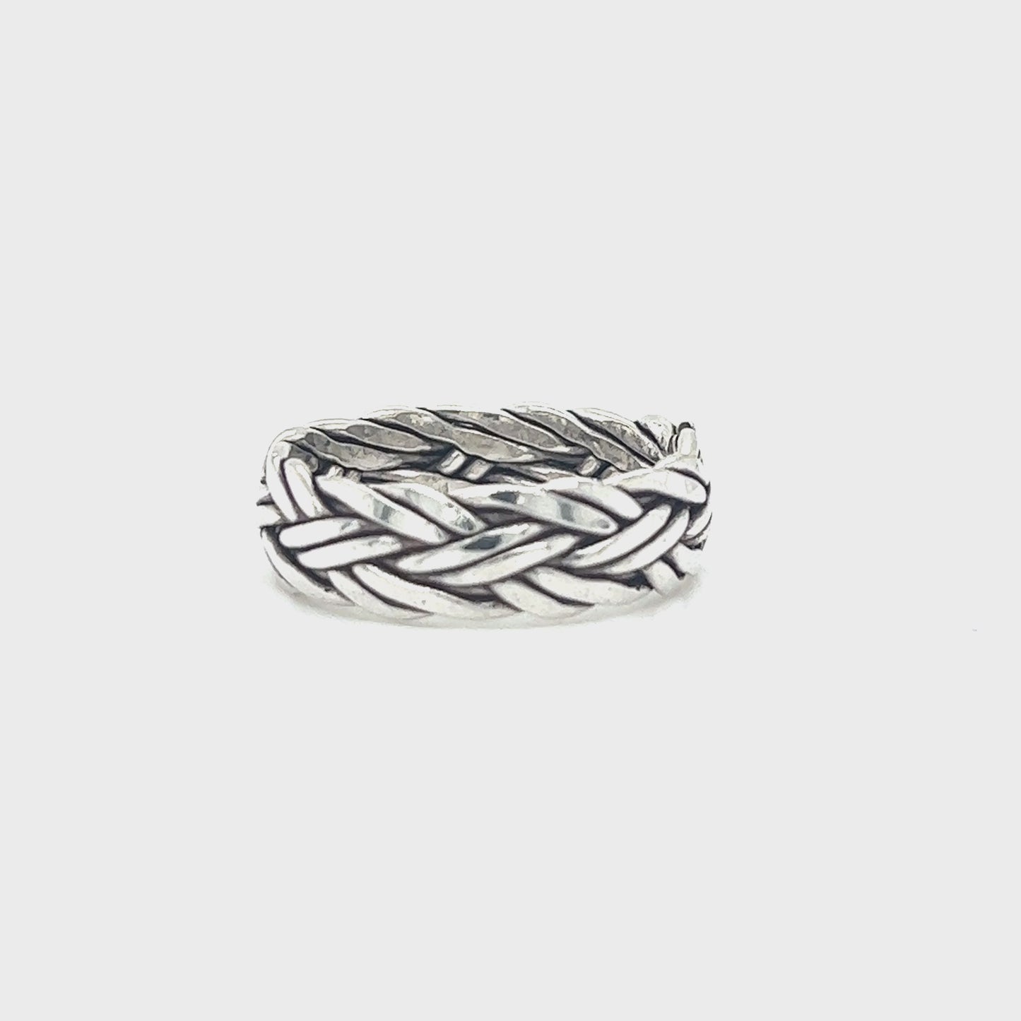 
                  
                    Load and play video in Gallery viewer, Thick Double Strand Braided Ring
                  
                