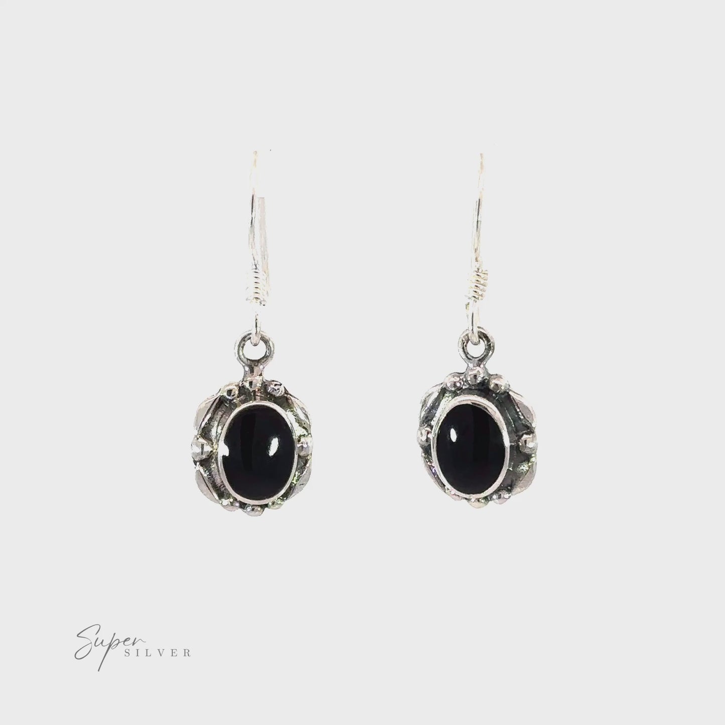 
                  
                    Load and play video in Gallery viewer, Oval Inlaid Stone Earrings
                  
                