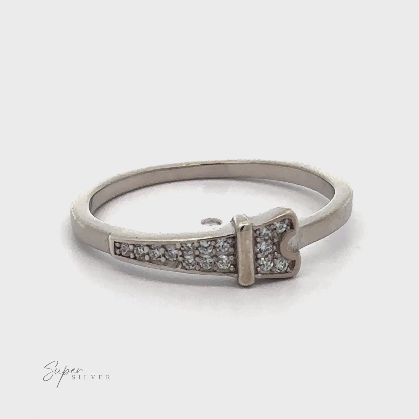 
                  
                    Load and play video in Gallery viewer, Pave Cubic Zirconia Eiffel Tower Ring
                  
                