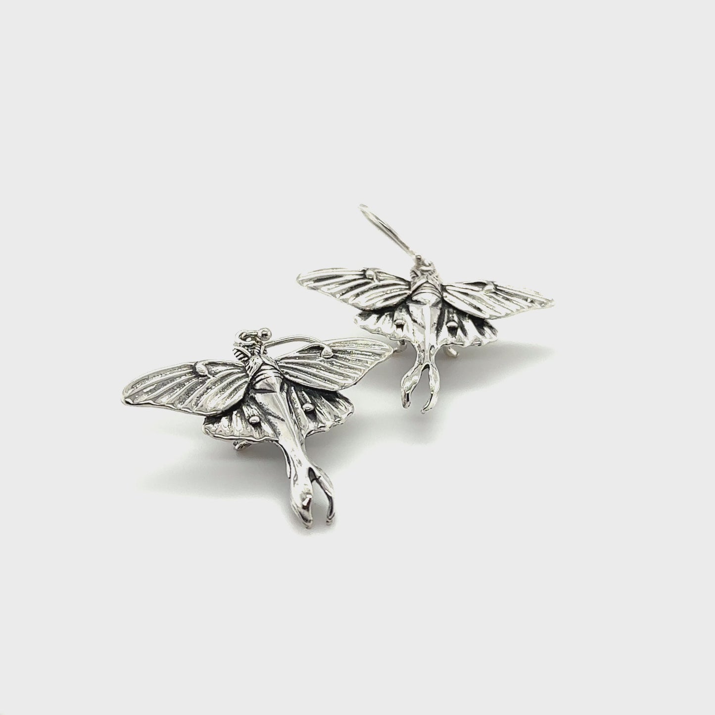 
                  
                    Load and play video in Gallery viewer, Statement Lunar Moth Earrings
                  
                