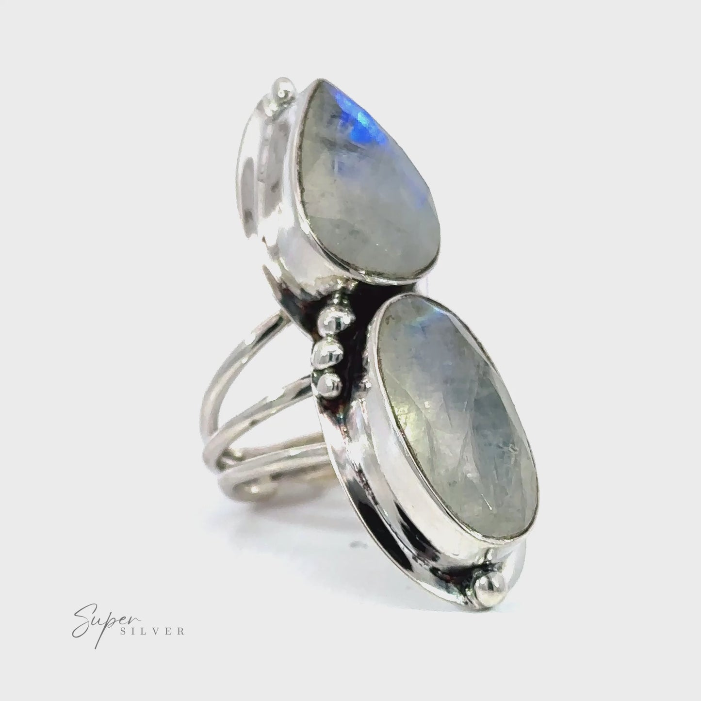 
                  
                    Load and play video in Gallery viewer, Statement Teardrop Moonstone Ring
                  
                