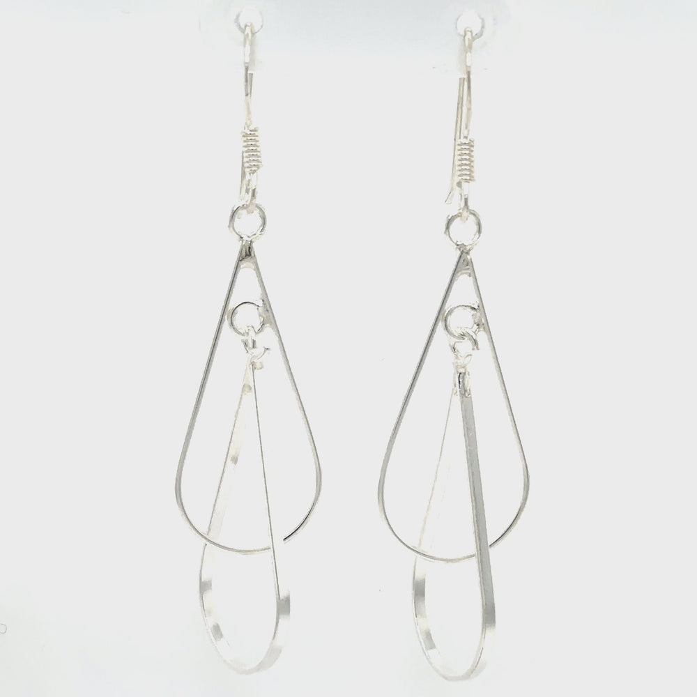 
                  
                    Load and play video in Gallery viewer, Double Wire Teardrop Earrings
                  
                