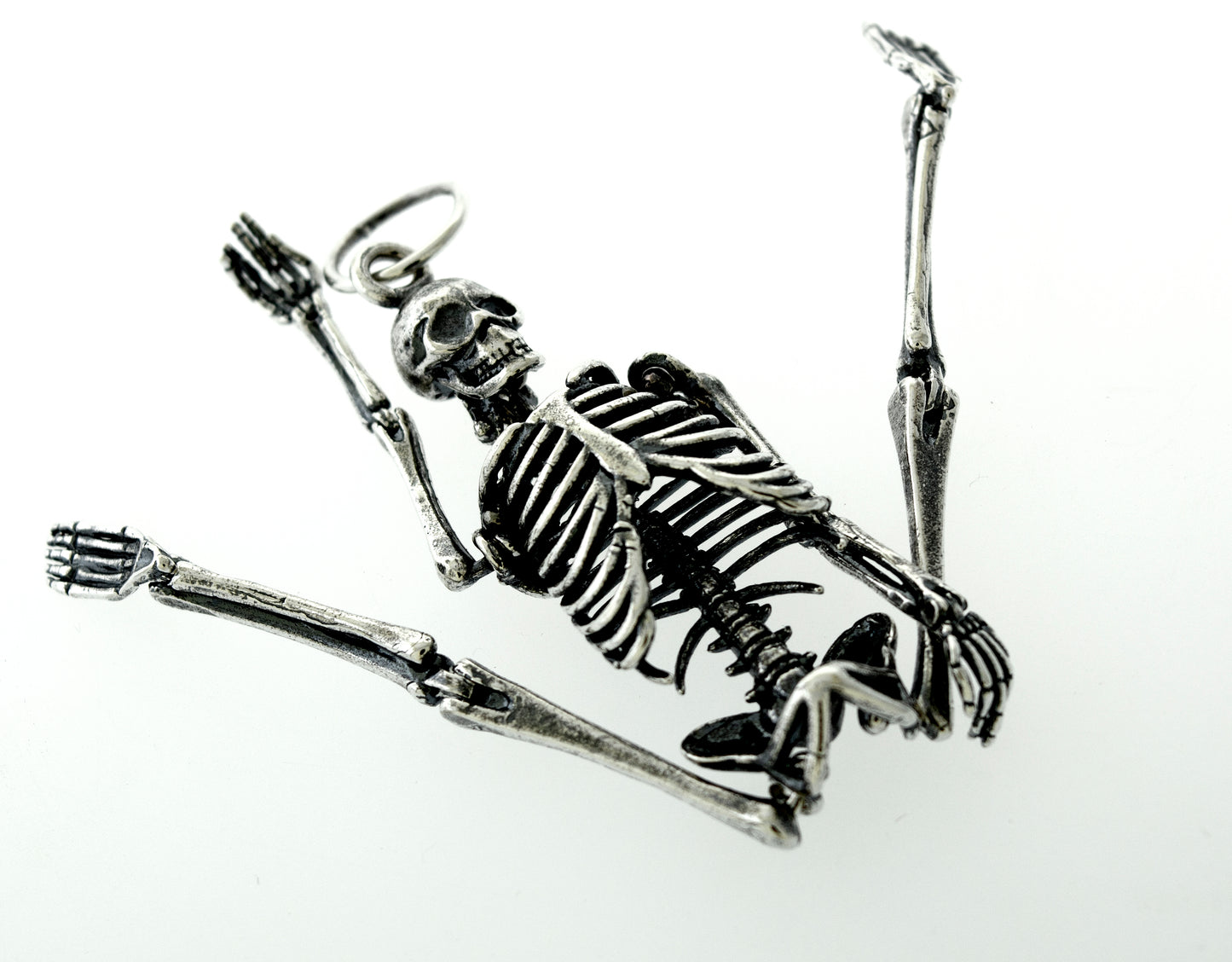 Dancing Skeletons Sterling Silver Bracelet