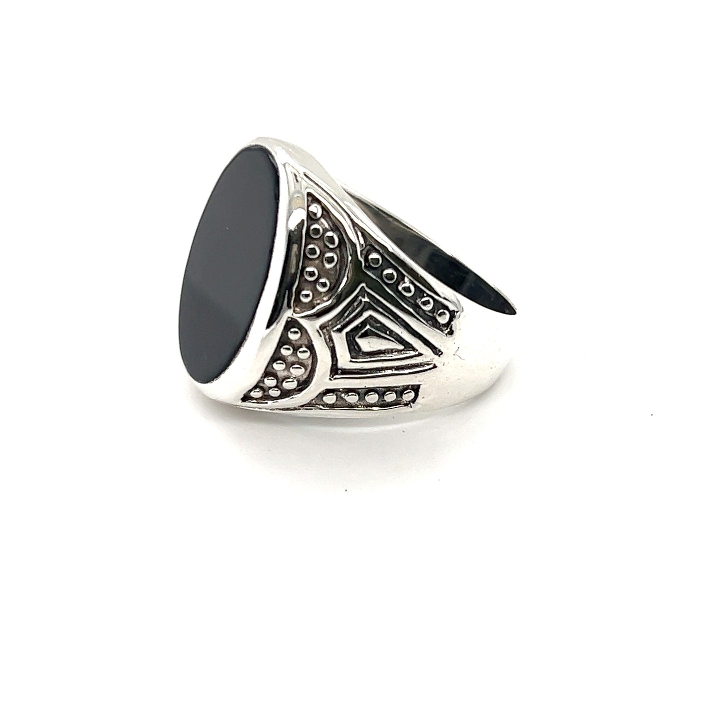 
                  
                    An Oval Onyx Signet Ring.
                  
                