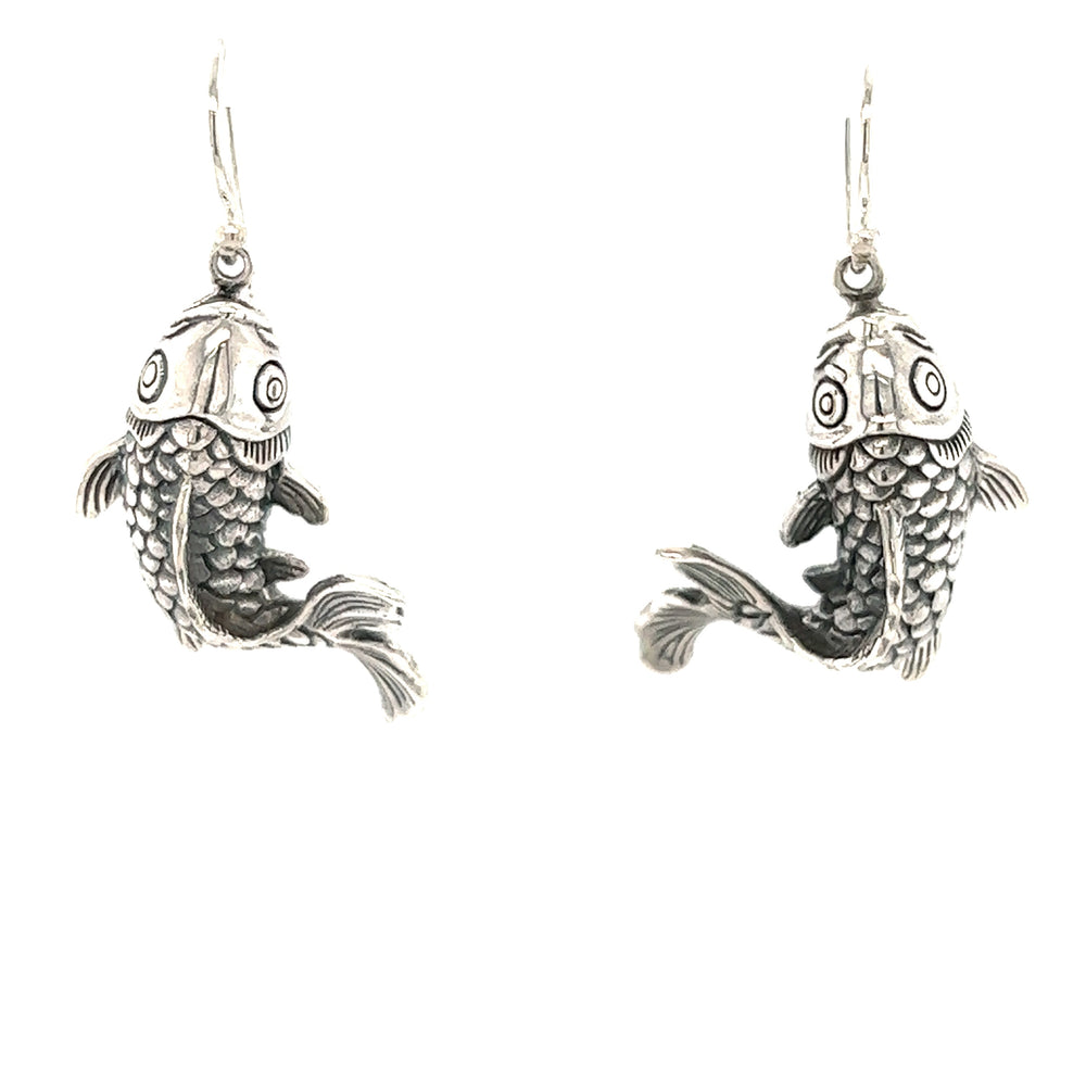 Super Silver's Handcrafted Koi Fish Earrings.