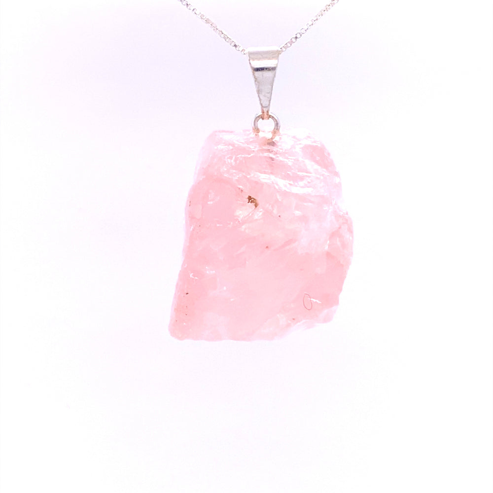 
                  
                    A Raw Crystal Pendant from Super Silver on a silver chain.
                  
                