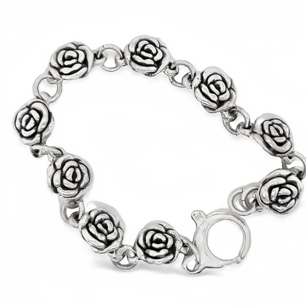 
                  
                    Super Silver's Chic Link Rose Bracelet
                  
                