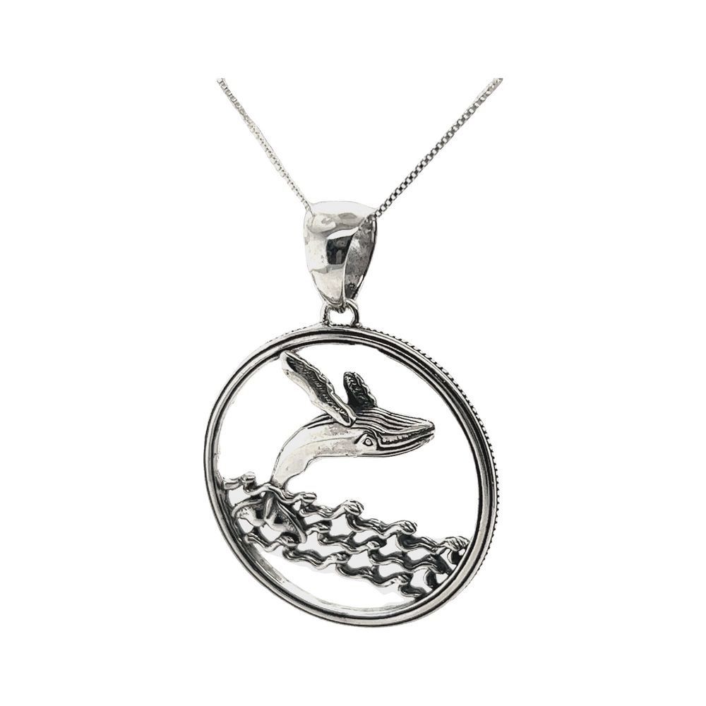 
                  
                    A Super Silver Brilliant Whale Pendant, inspired by the ocean.
                  
                