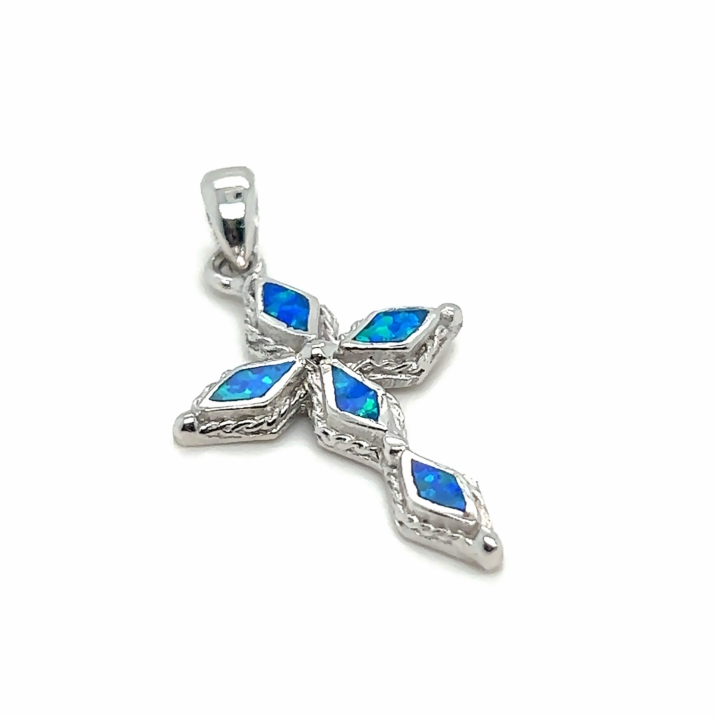 
                  
                    Blue Opal Cross Pendant
                  
                