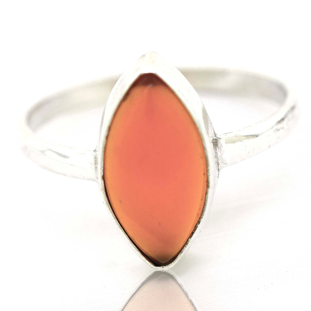 
                  
                    A Simple Marquise Shaped Gemstone Ring with a gemstone. (Brand: Super Silver)
                  
                