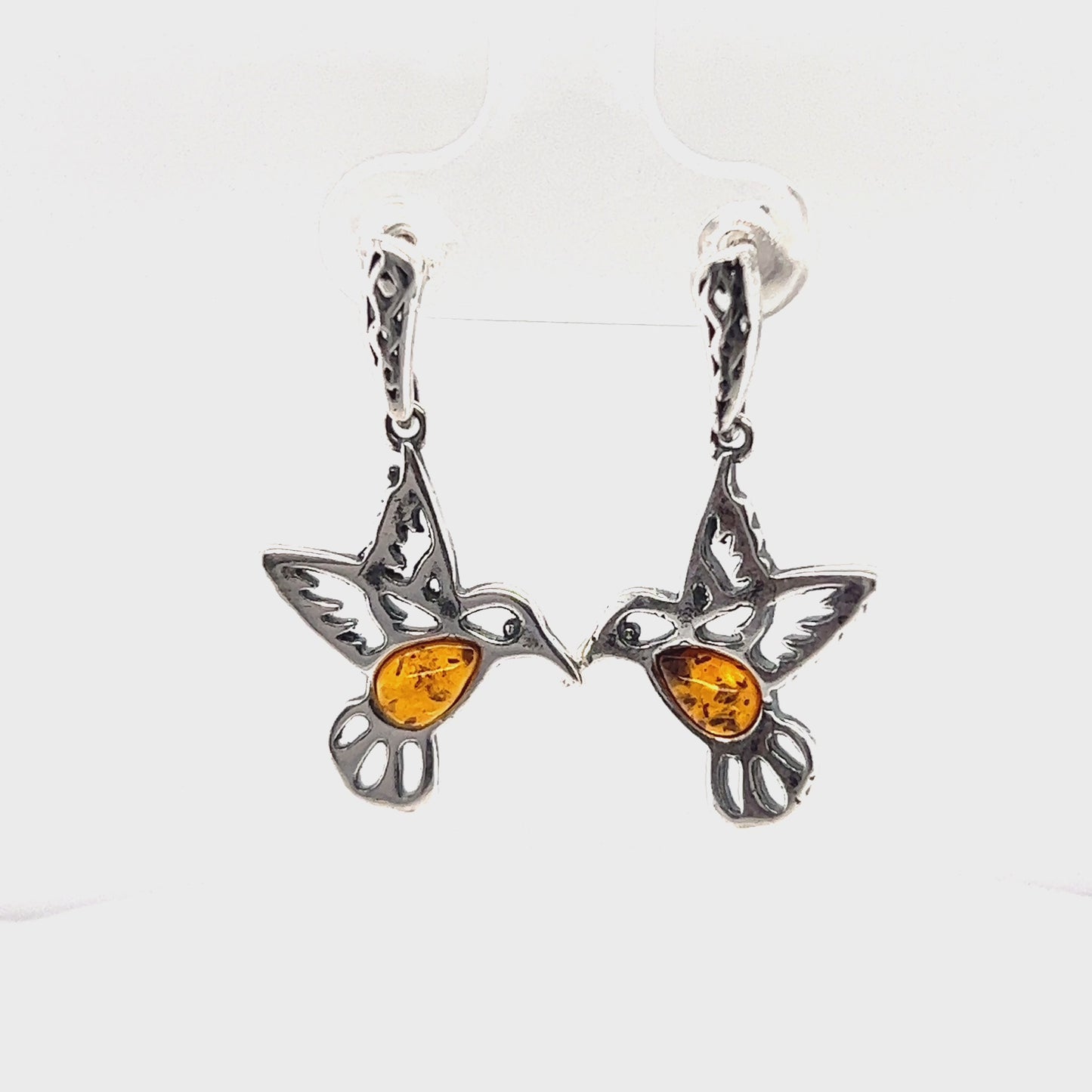 
                  
                    Load and play video in Gallery viewer, Amber Hummingbird Earrings
                  
                