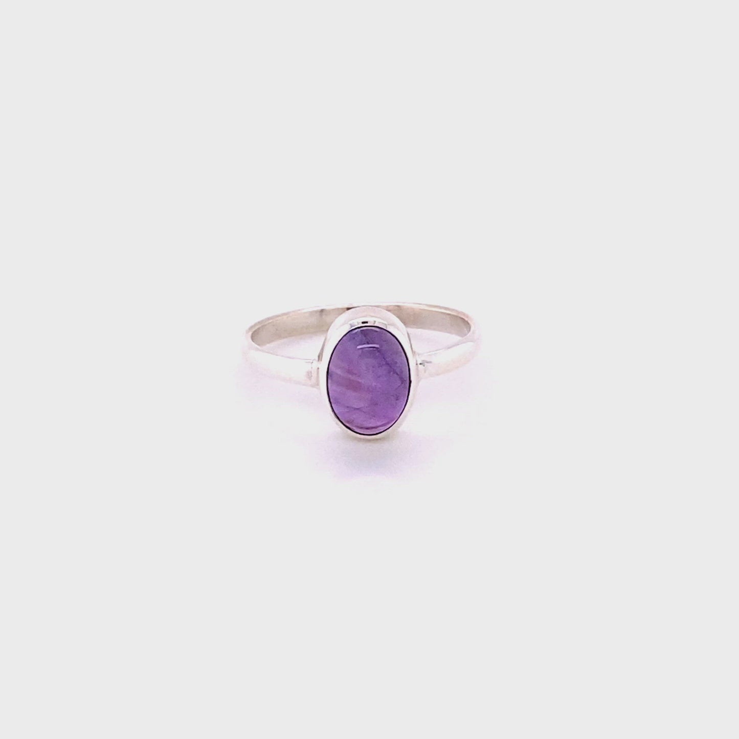 
                  
                    Load and play video in Gallery viewer, Simple Oval Natural Gemstone Ring
                  
                