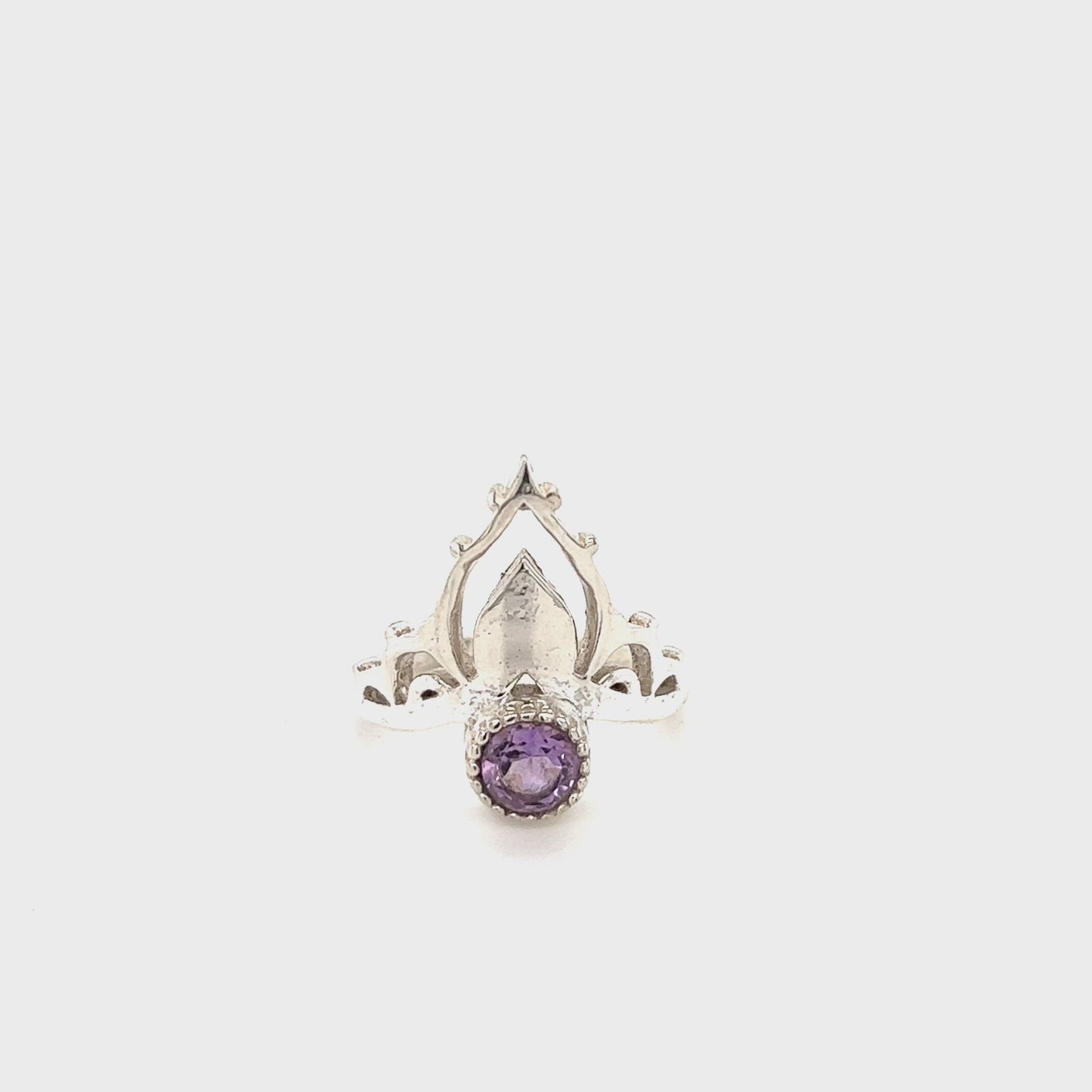 
                  
                    Load and play video in Gallery viewer, Mandala Crown Ring with Natural Gemstones
                  
                