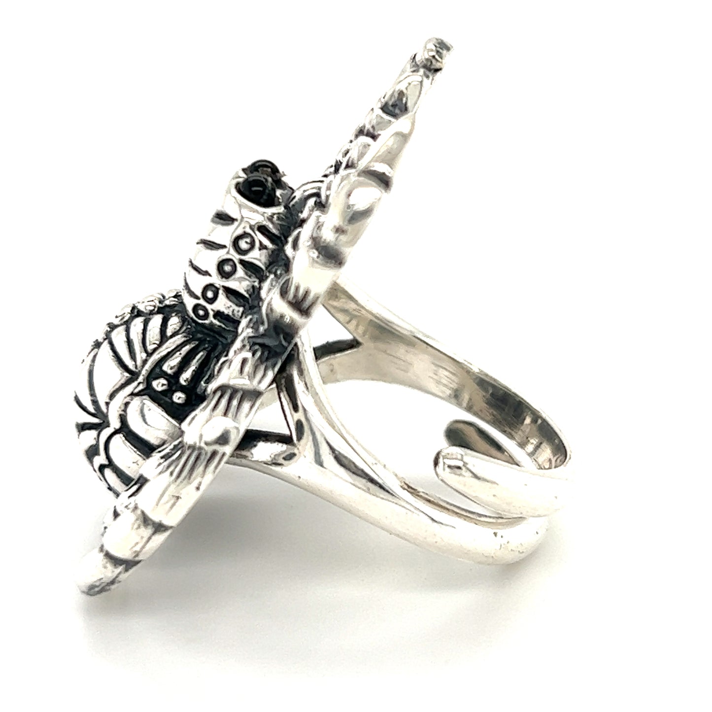 An artisan-crafted Hauntingly Powerful Spider Ring with a gothic detailed spider
