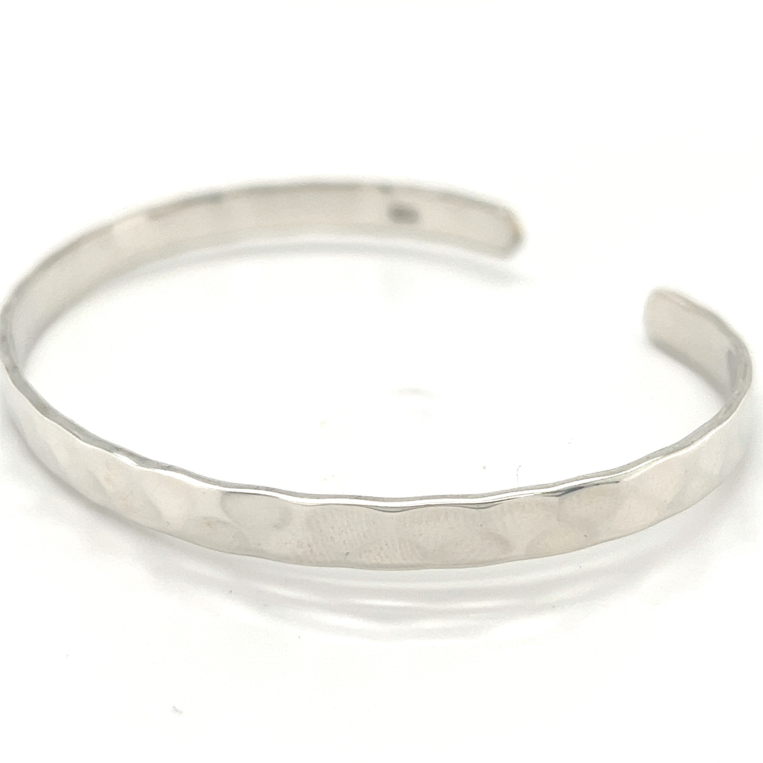 One Sterling Silver Hammered Cuff 2024 Bracelet