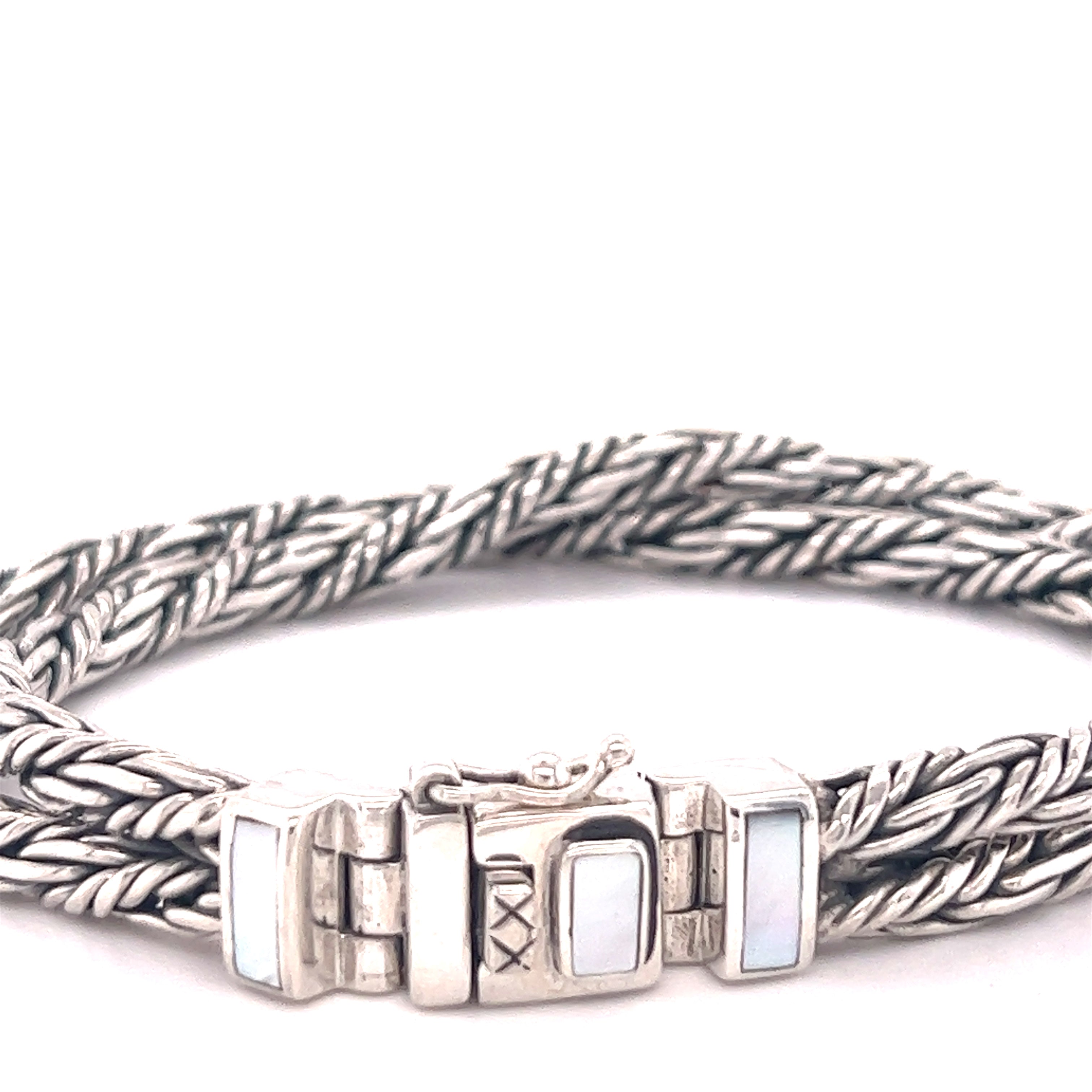 NEW 925 Sterling sale Silver Mens Modern Twist Bracelet