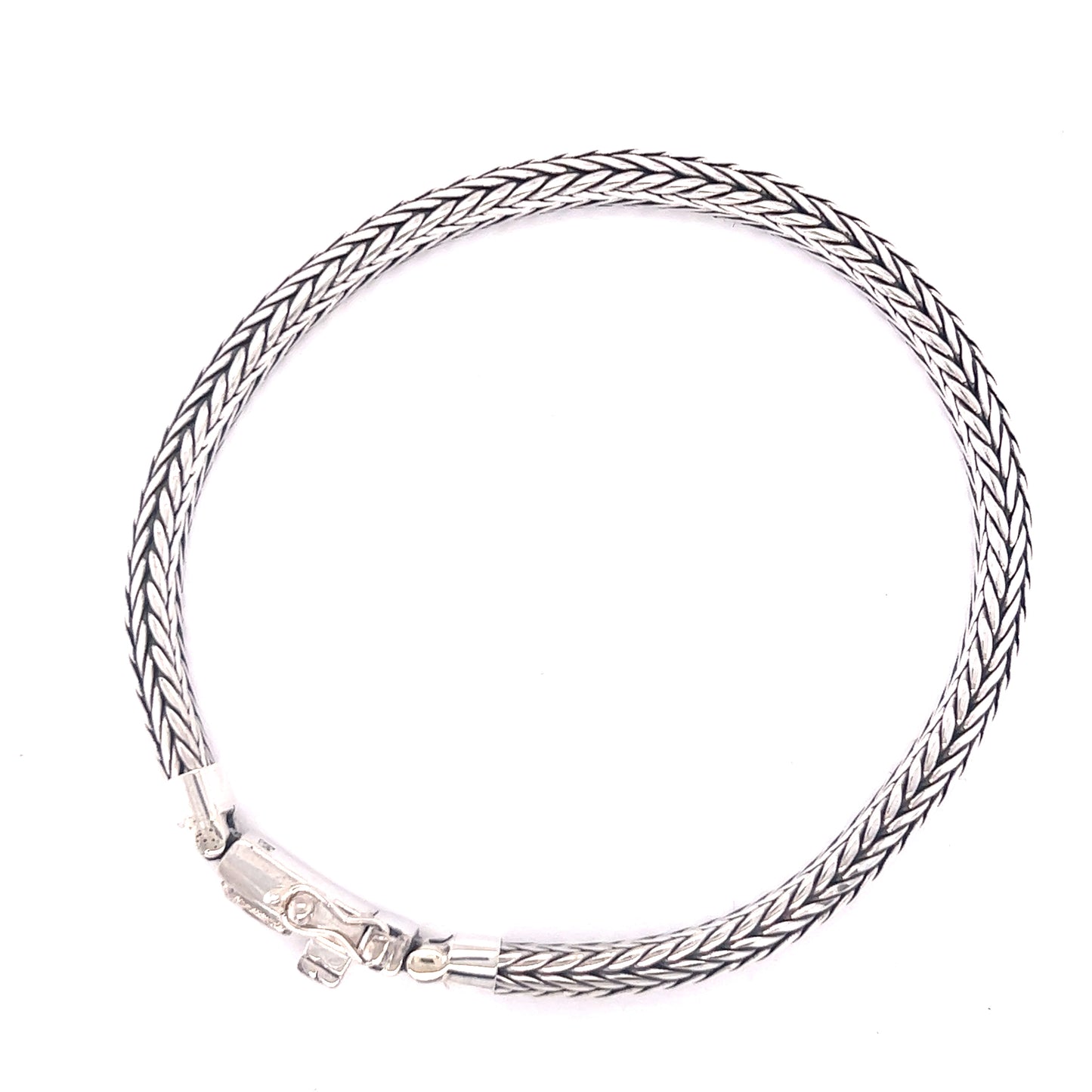 
                  
                    A unique Super Silver Braided Bracelet with Flat Edge, providing a comfortable and fashionable look.
                  
                