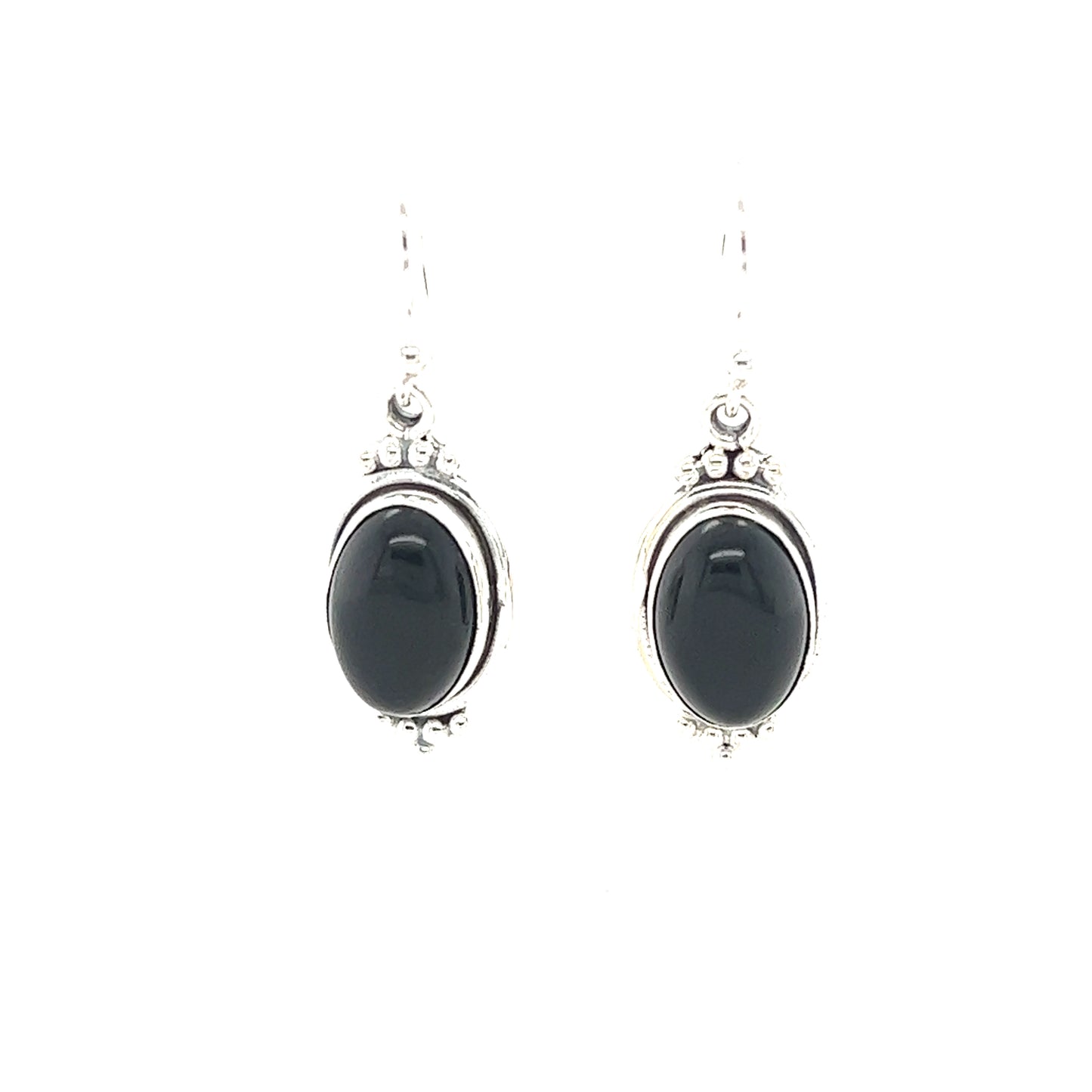 
                  
                    Natural Gemstone Earrings with a Raised Oval Setting
                  
                