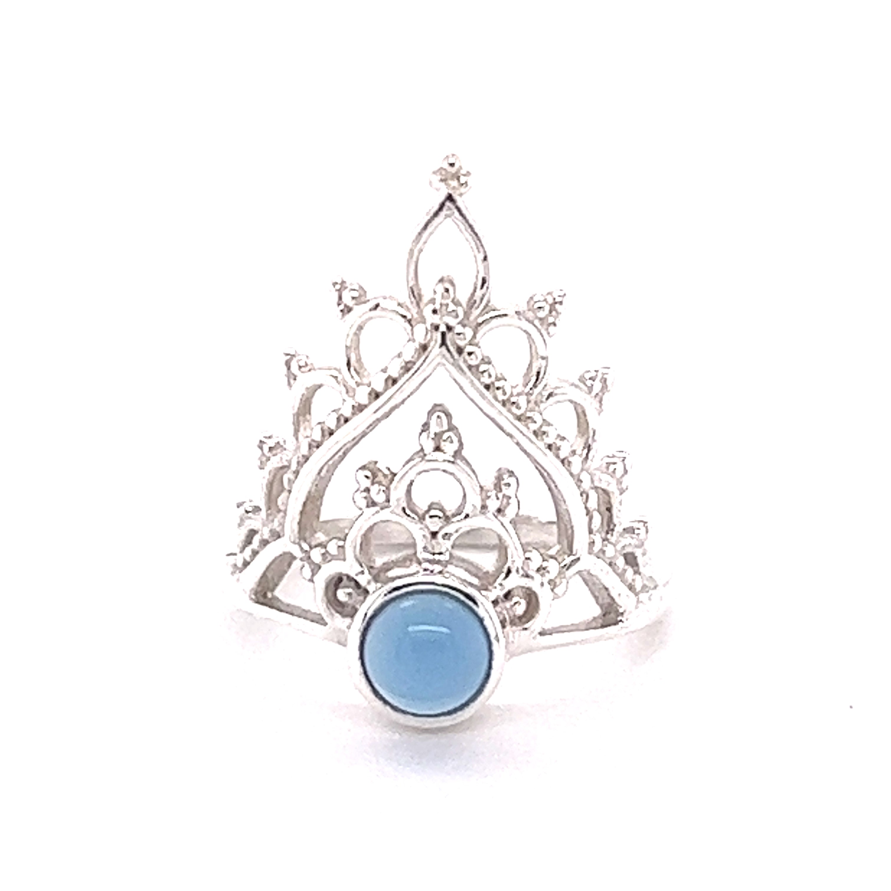 A Henna Crown Ring with Natural Gemstones.