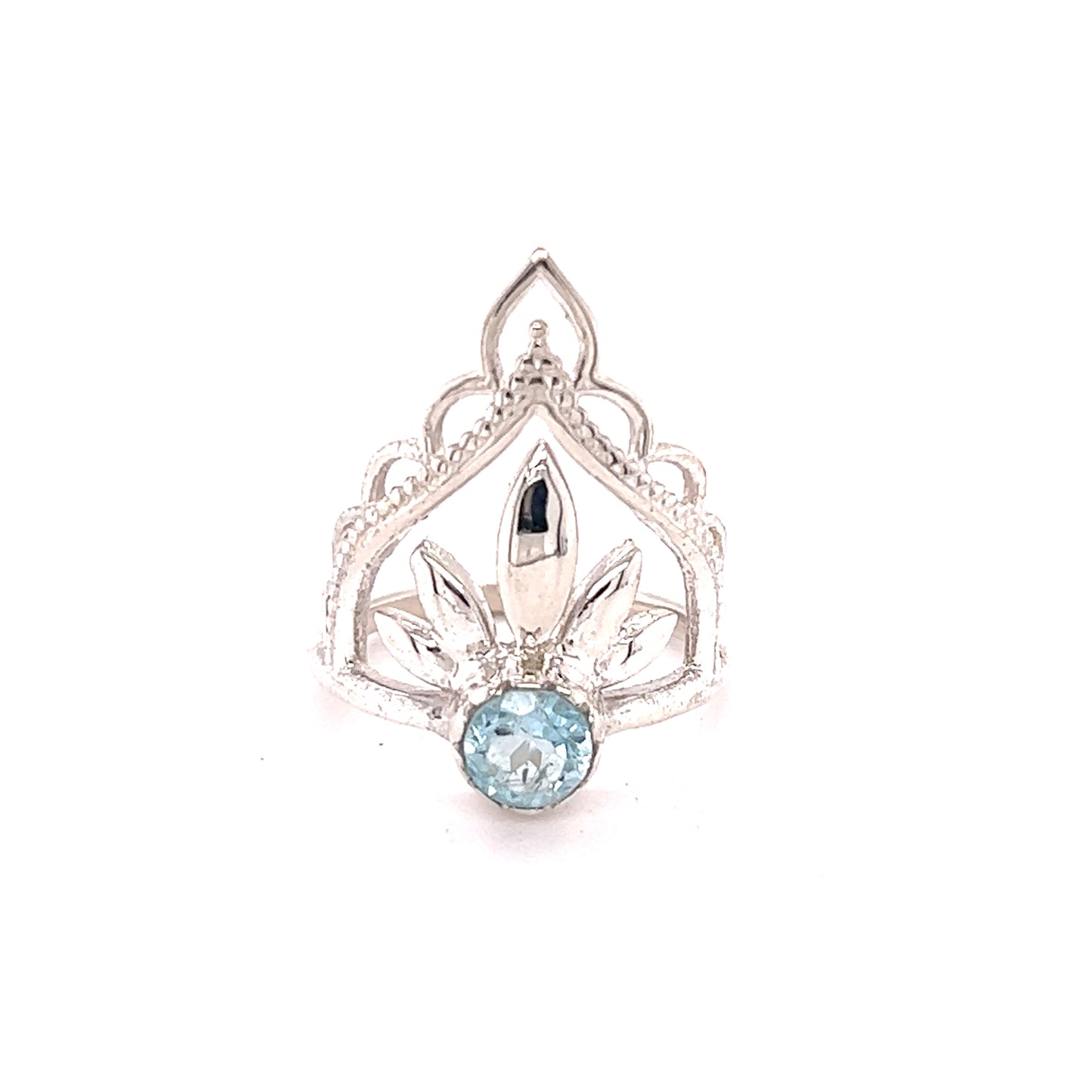 
                  
                    A boho-inspired Mandala Flower Crown Ring with Natural Gemstones.
                  
                