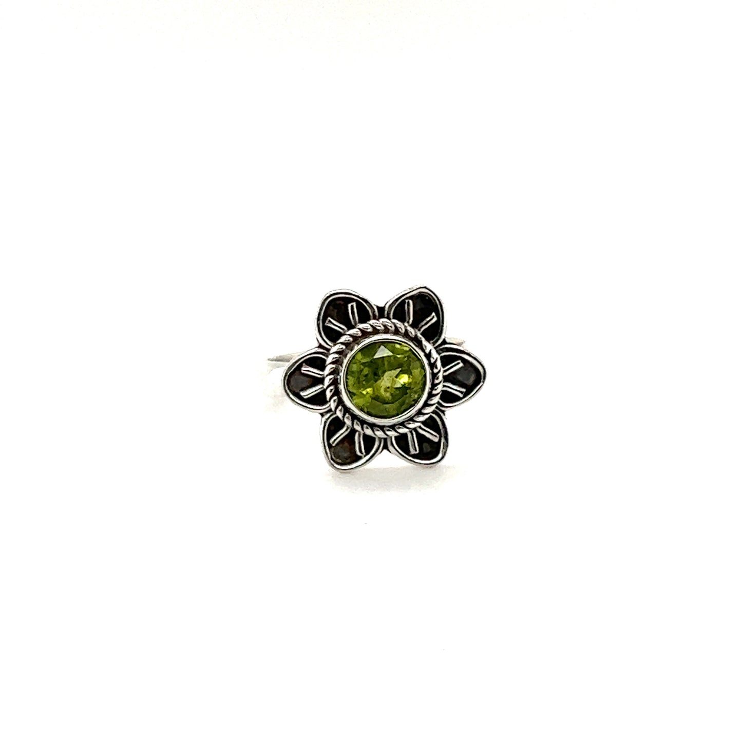 
                  
                    A Super Silver Enchanting Flower Ring with Natural Gemstones.
                  
                