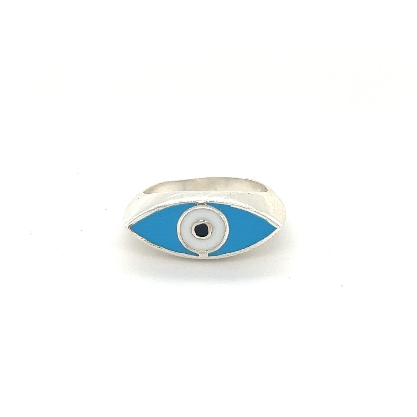 
                  
                    This Super Silver Evil Eye Ring ring is part of our protection collection.
                  
                