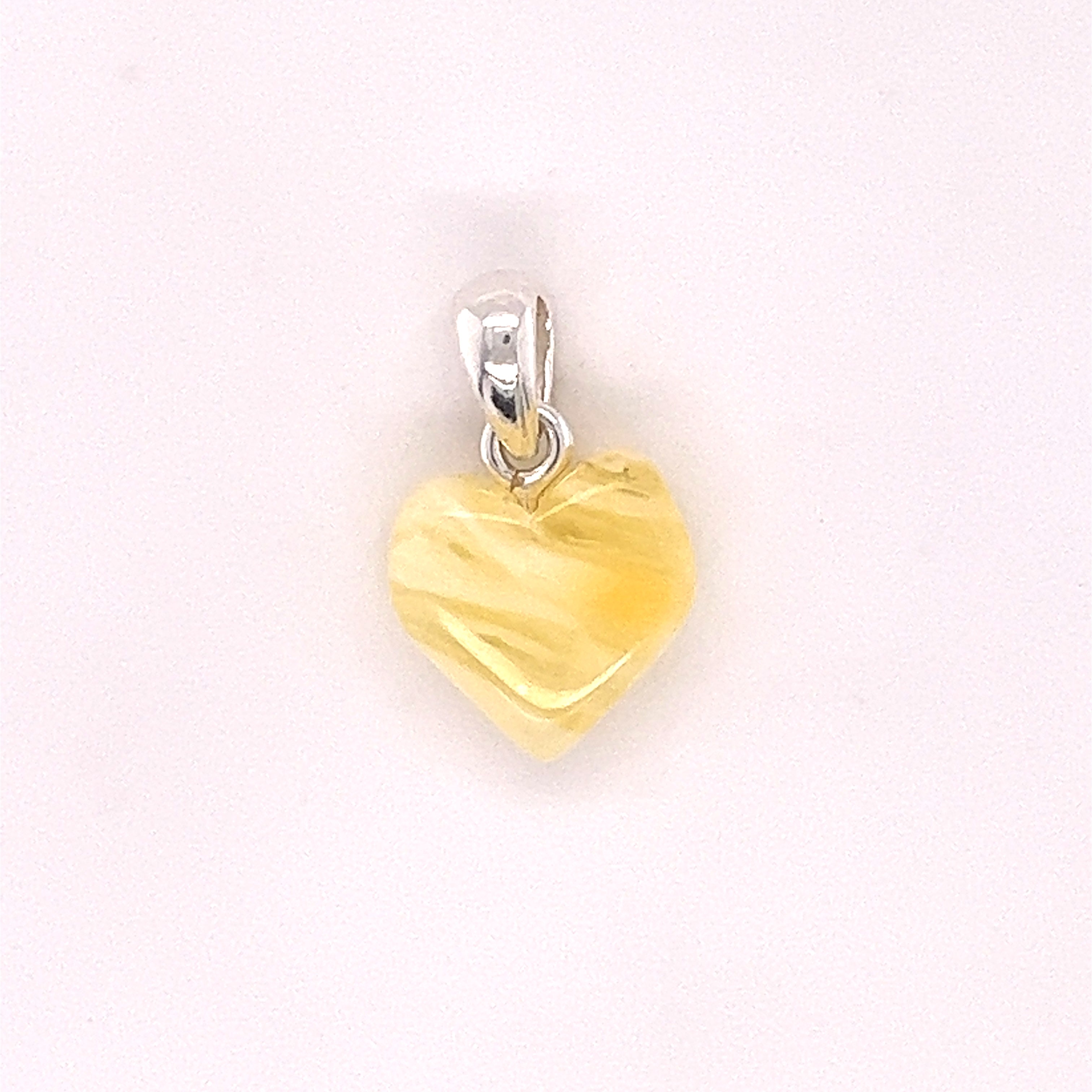 Royal Amber Heart Pendant, Baltic Amber Heart Necklace, Milky Amber Heart Pendant, authentic Heart Jewelry, Yellow Amber Heart Pendant, Heart Gift