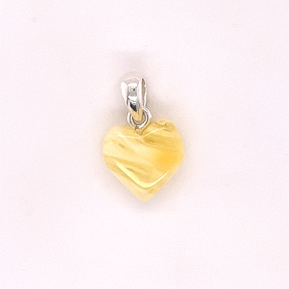 
                  
                    Charming Baltic Amber Heart Pendant
                  
                