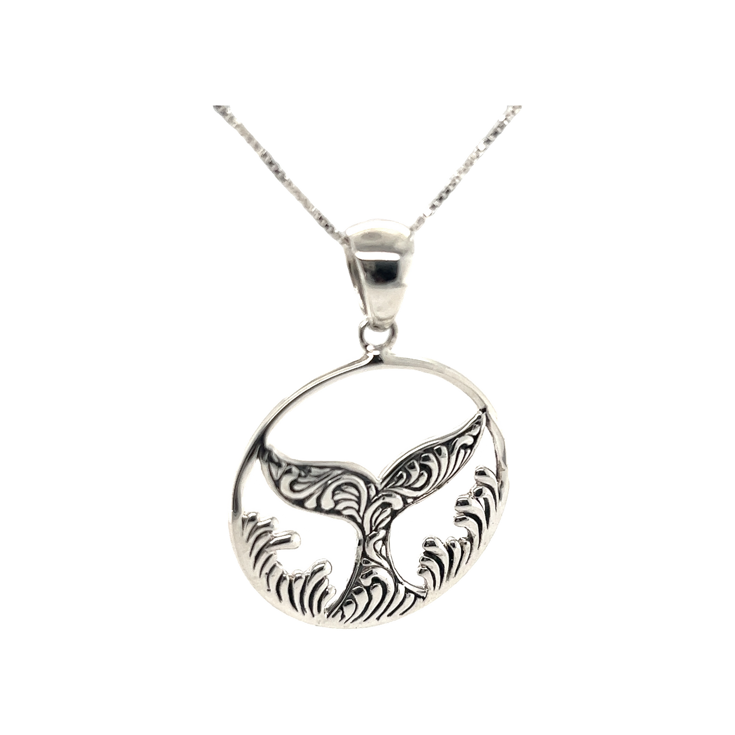 
                  
                    Dazzling Circular Whale Tail Pendant
                  
                