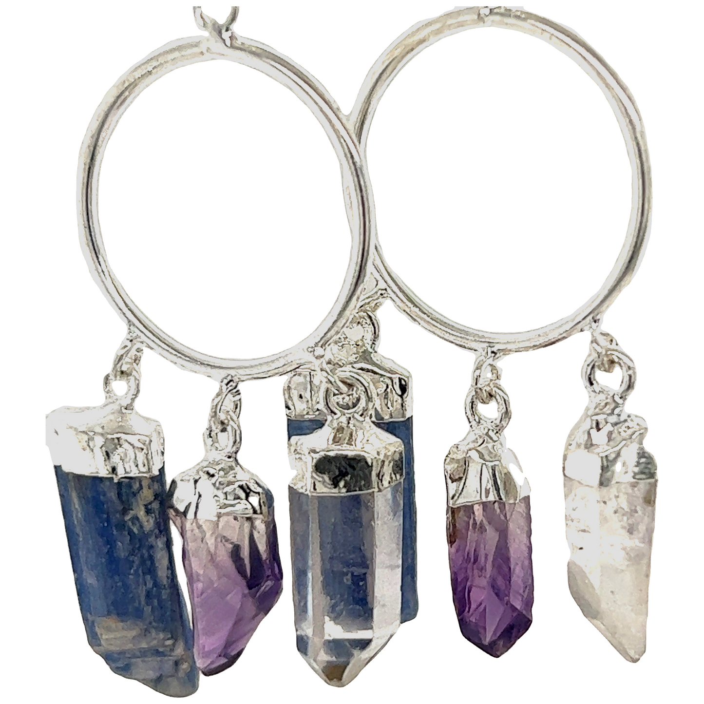 
                  
                    These Super Silver Boho Crystal Chandelier earrings feature captivating crystal designs.
                  
                