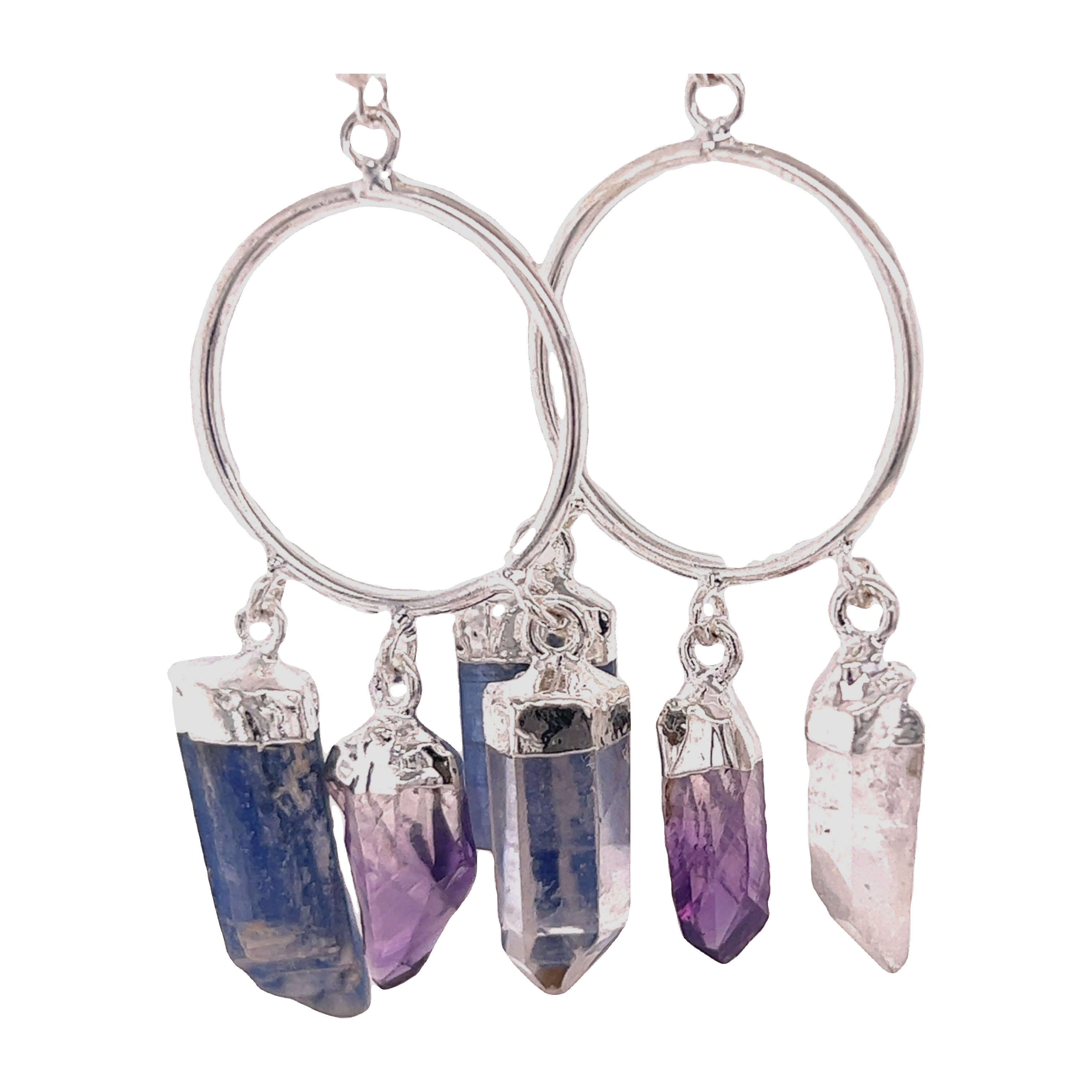 Super Silver's Boho Crystal Chandelier Earrings with a bohemian feel.