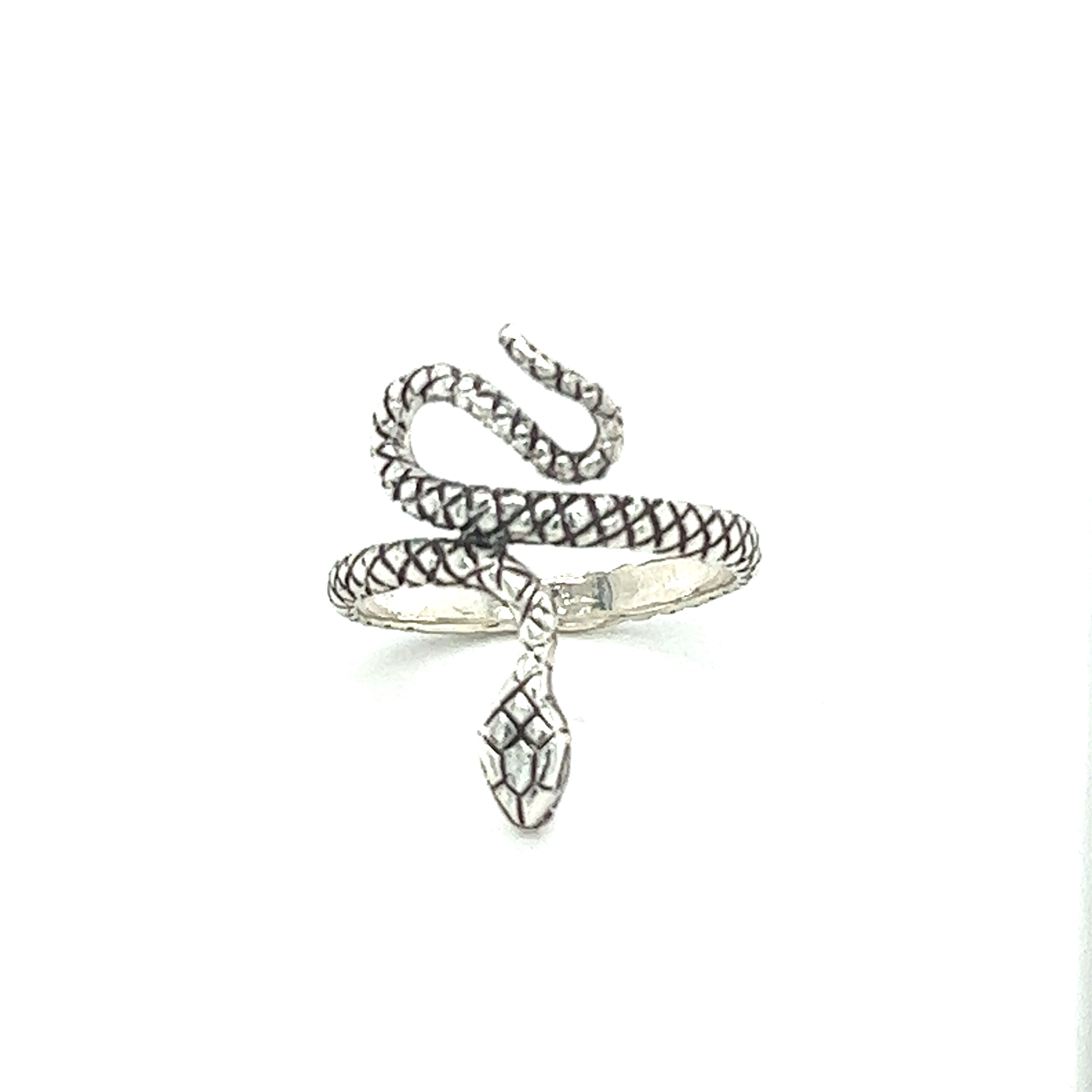 Replacement: Textured Winding Snake Ring displayed against a white background.