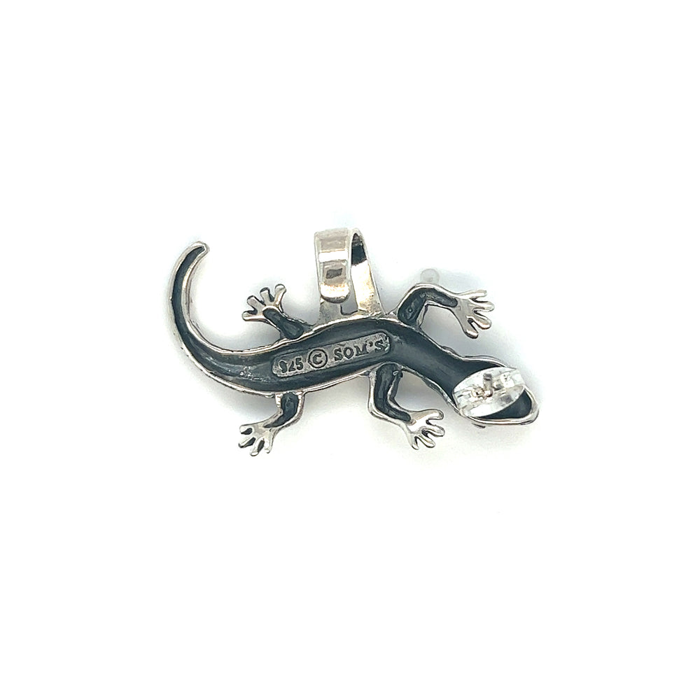 
                  
                    A Super Silver Unique Gecko Ear Cuff on a white background, symbolizing resilience and adaptability.
                  
                