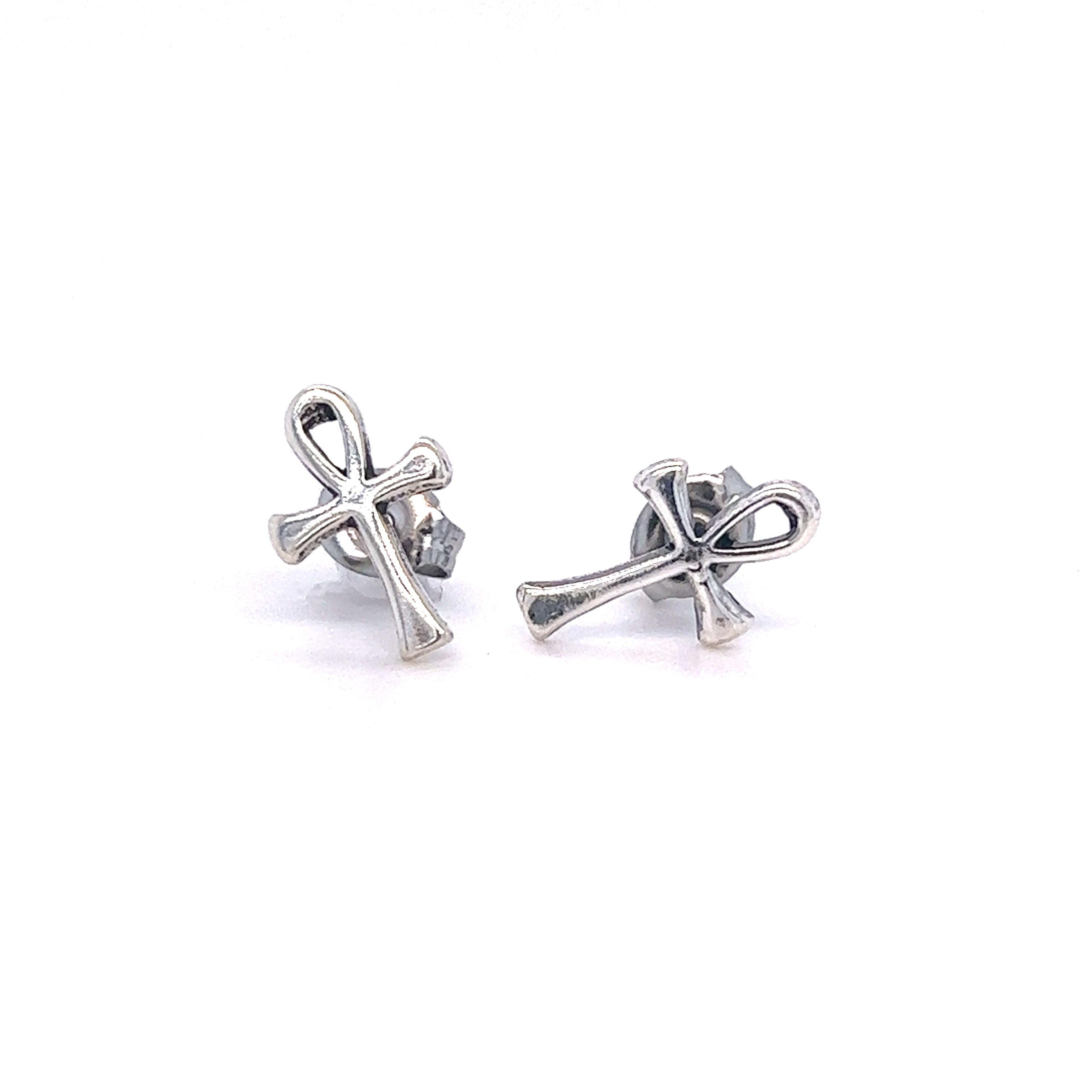 Simple Ankh Studs – Super Silver