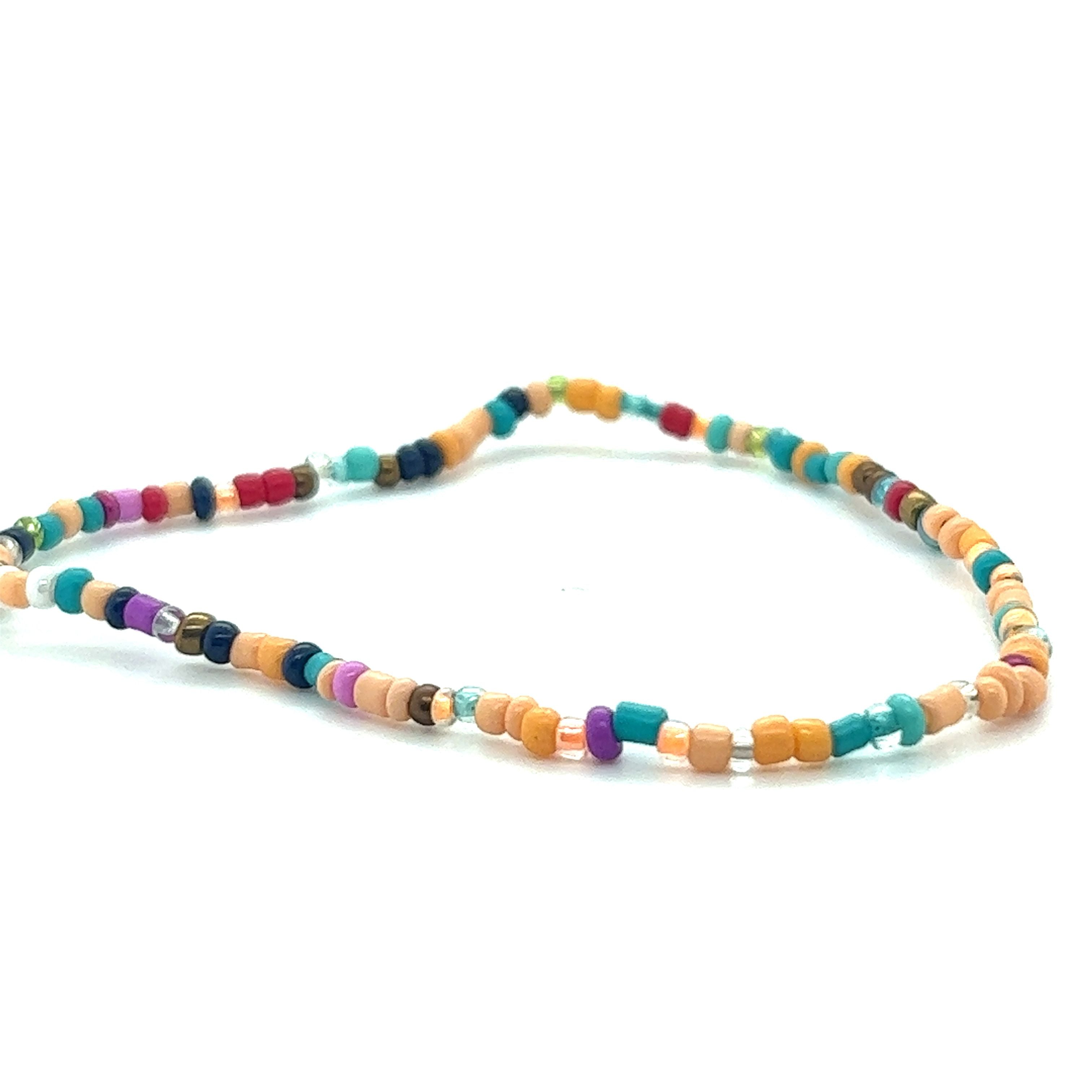 Colourful Summer Beaded Bracelet with seed beads – Dainty Rocks Jewellery