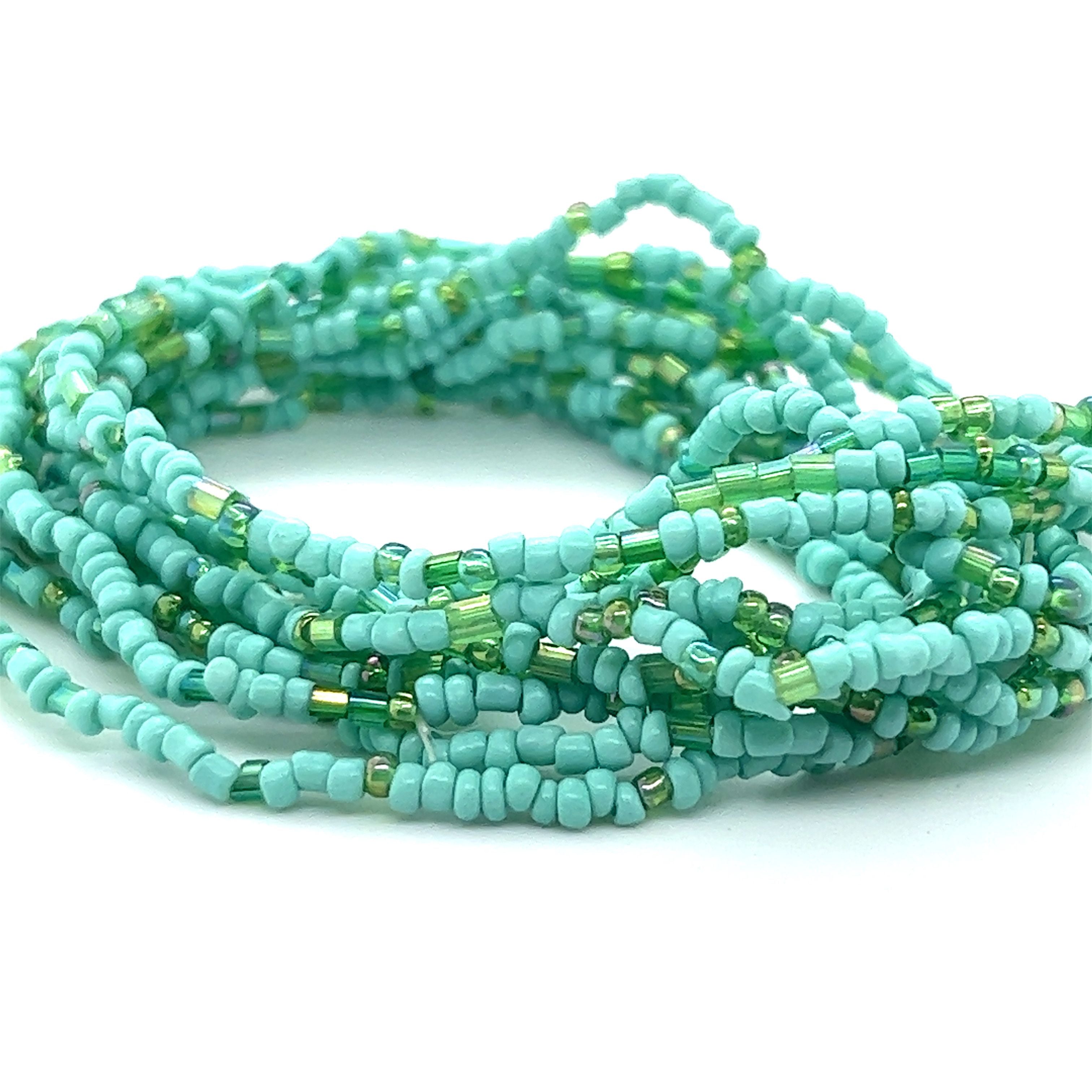 dainty silk cord adjustable beaded bracelet (green) – TheAdoptShoppe